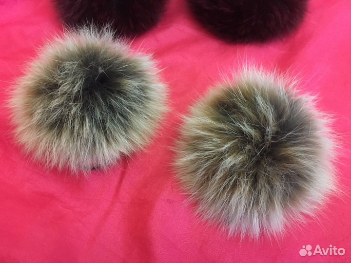 Помпоны из натурального меха