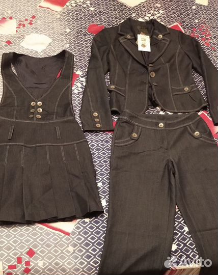 Костюм тройка подростковый для девочки, новый