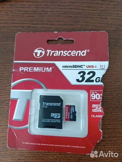 Карта памяти micro sd 32 гб Transcend