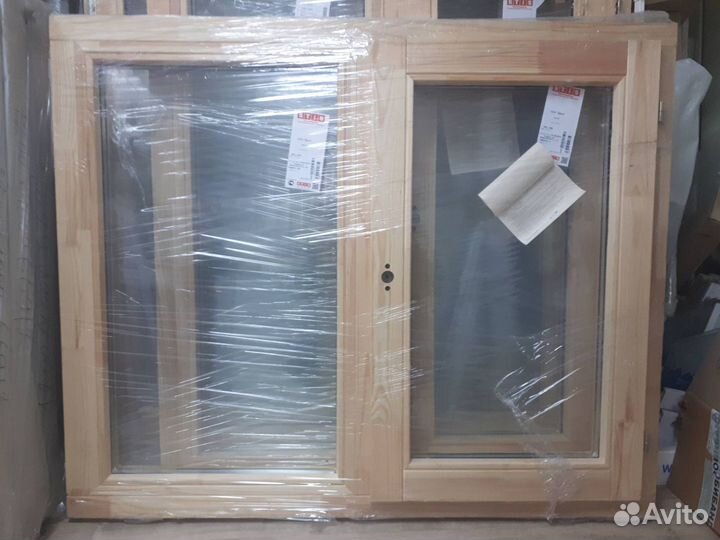 Окна деревянные из клееного двухслойного бруса