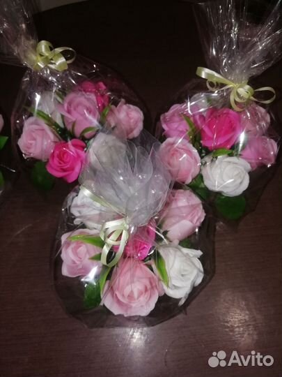 Мыло ручной работы, букеты из мыла