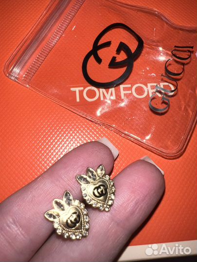 Серьги Gucci мед сплав