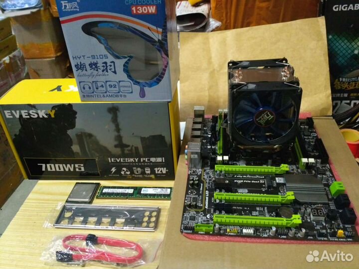 Плата 2011+xeon E5-2650 8 ядер(l7) +DDR3 16G+кулер