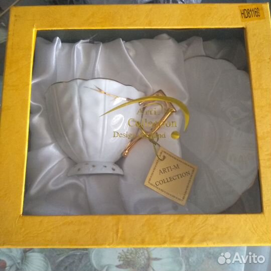 Кружка с блюдцем Грация веточка