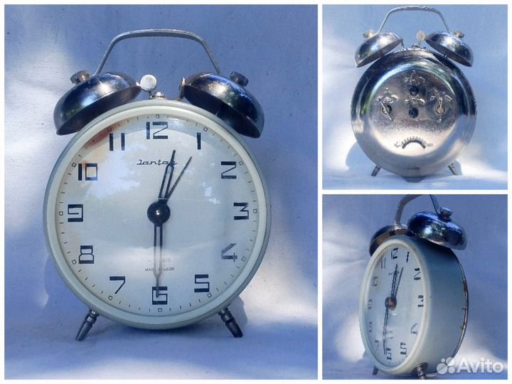 Будильник Jantar, янтарь. СССР