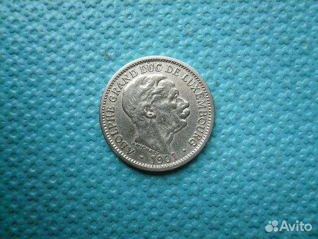 Люксембург. 10 сантимов 1901 год