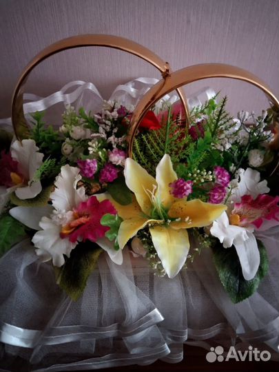 Кольца на машину свадебные