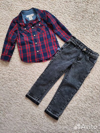 Рубашка и джинсы на мальчика