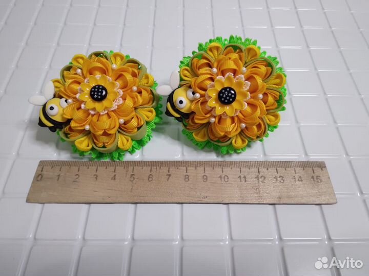 Бантики цветы для волос