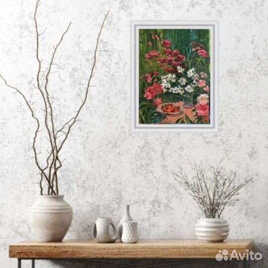 Картина Цветы маслом на холсте