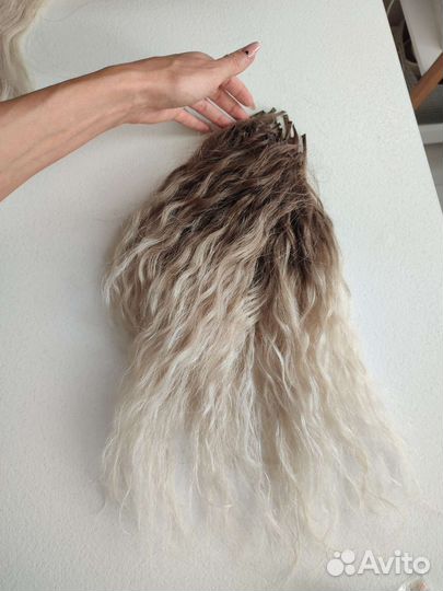 Волосы для наращивания 50 см омбре