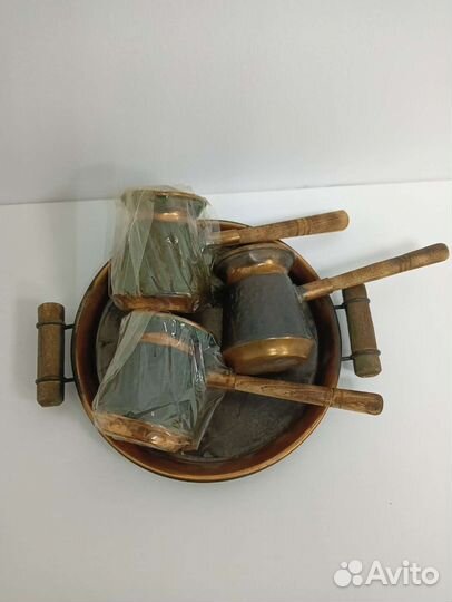 Медные турки, набор для кофе