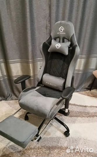 Компьютерное игровое кресло геймерское с массажем