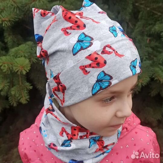 Комплект шапка и снуд