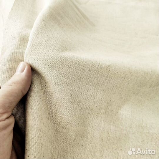 Ткань лён натурального цвета льняная ткань лен