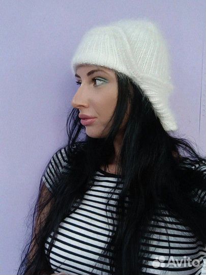 Шапка ушанка из пуха норки