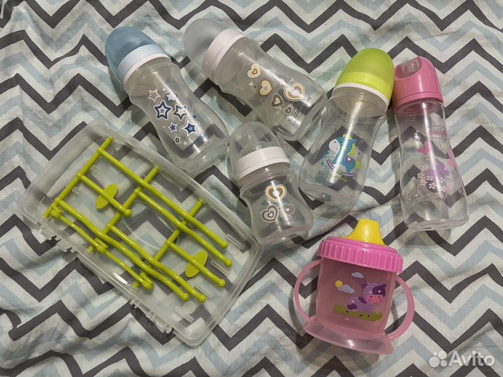 Бутылочки пакетом и поильник