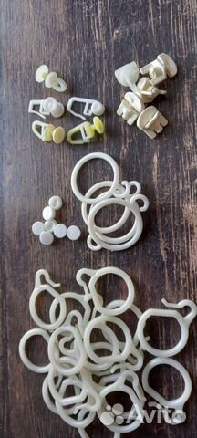 Крючки, кольца, заглушки для штор, гардин