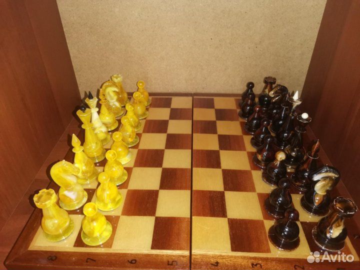 Шахматы советские СССР янтарь