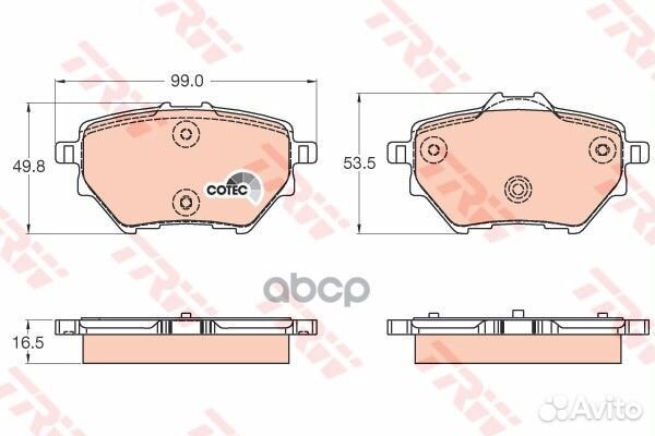 Комплект тормозных колодок, дисковый тормоз з