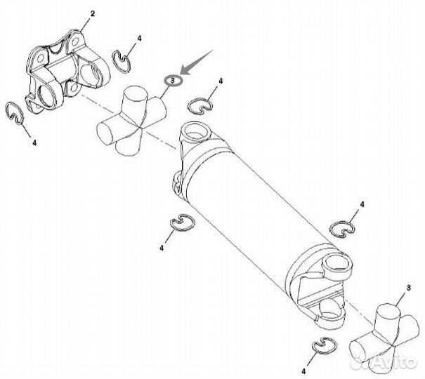 Крестовина экскаватора John Deere 325