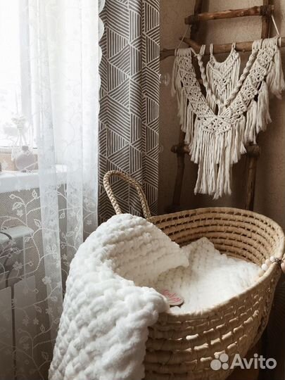 Детский пледик вязаный