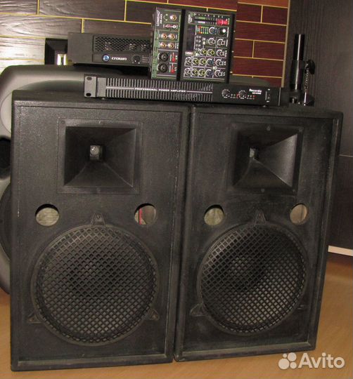 Колонки Frank Audio 1000W Pro 2шт Усилитель Микшер