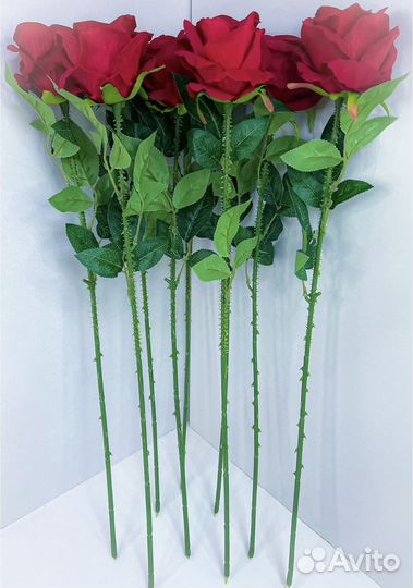 Искусственные розы 1 шт 66см высота