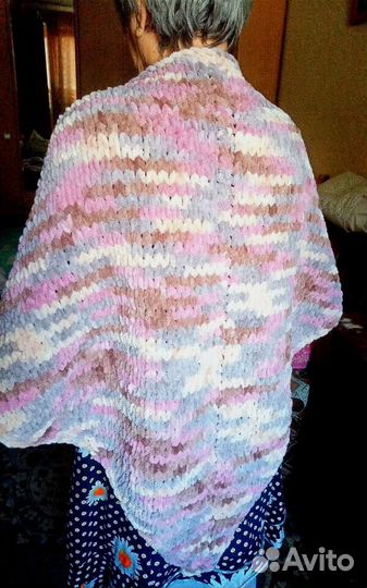 Шаль плюшевая