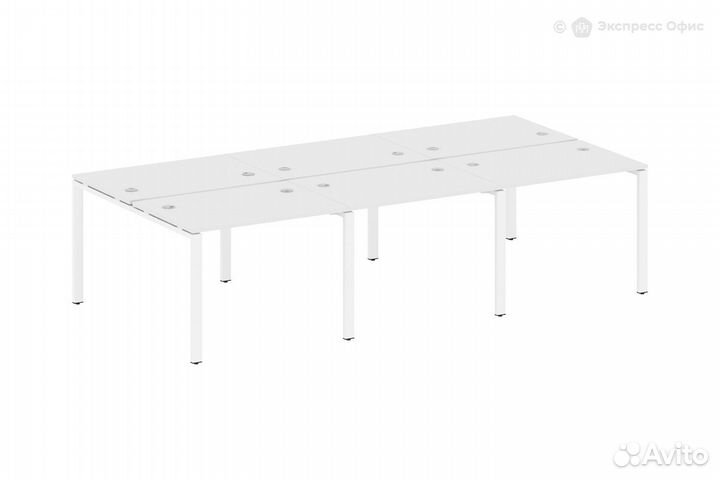 Стол-бенч двойной на 6 раб. мест Metal system styl