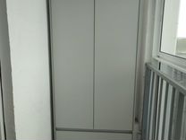 Шкаф двустворчатый серый