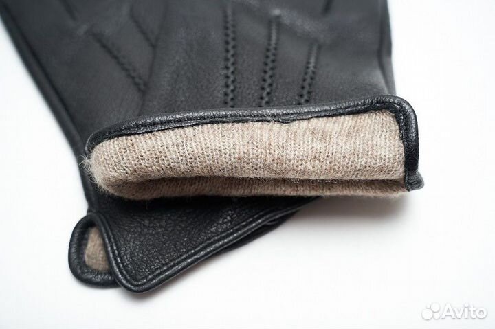 Перчатки мужские из натуральной кожи оленя