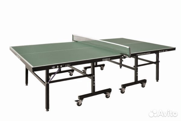 Теннисный стол liju, 18 мм, колеса 75 мм, зеленый