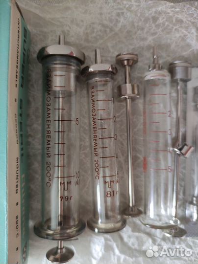 Шприцы стеклянные СССР