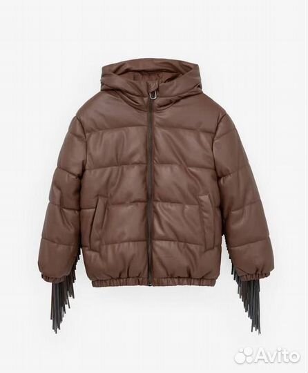 Куртка-бомбер демисезонная из эко-кожи Gulliver