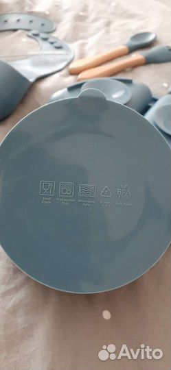 Набор детской посуды силиконовый