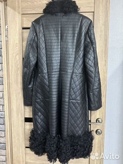 Кожаная дубленка зимняя ochnik р.48