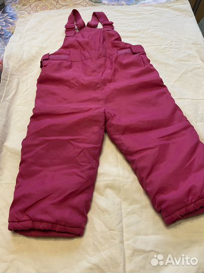 Зимние брюки для девочки р.80