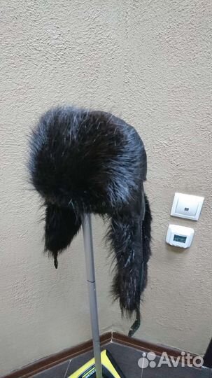 Мужская зимняя шапка (натуральная кожа и мех)