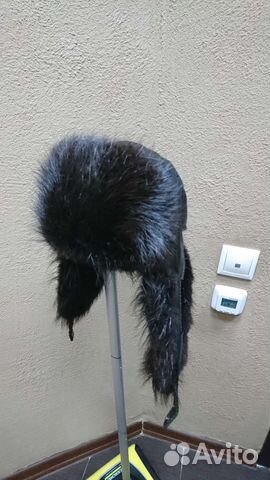 Мужская зимняя шапка (натуральная кожа и мех)