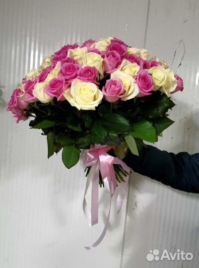 Розы с доставкой, букет роз 101 шт