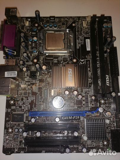 LGA775 MSI G41M-P28 2DDR3 + Intel Core 2 Duo E8600