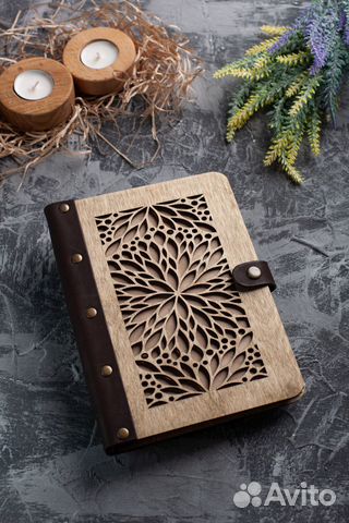 Блокнот из дерева/ежедневник/скетчбук