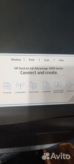 Принтер новый с wi-fi hp deskjet 5075 с картр