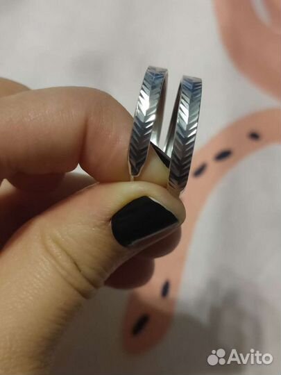 Серьги колечки s925