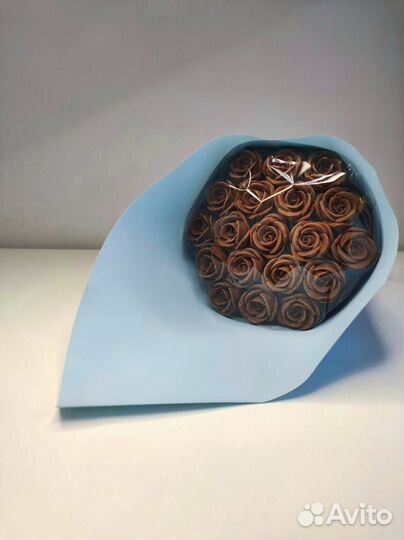 Розы из Молочного Шоколада - 19 шт в Букете