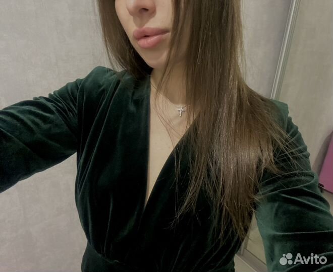 Велюровое платье