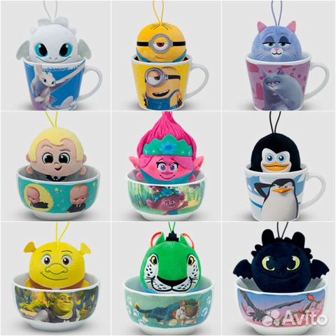 Новые игрушки в кружках и пиалах DreamWorks