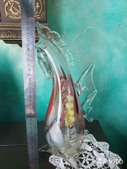 Графин Штоф СССР Петух цветное стекло