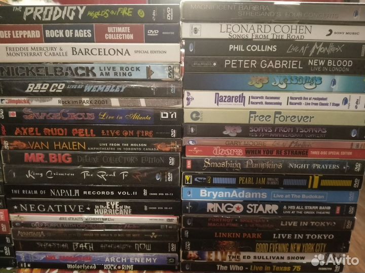 Видеоконцерты, клипы на DVD (рок, метал и др)